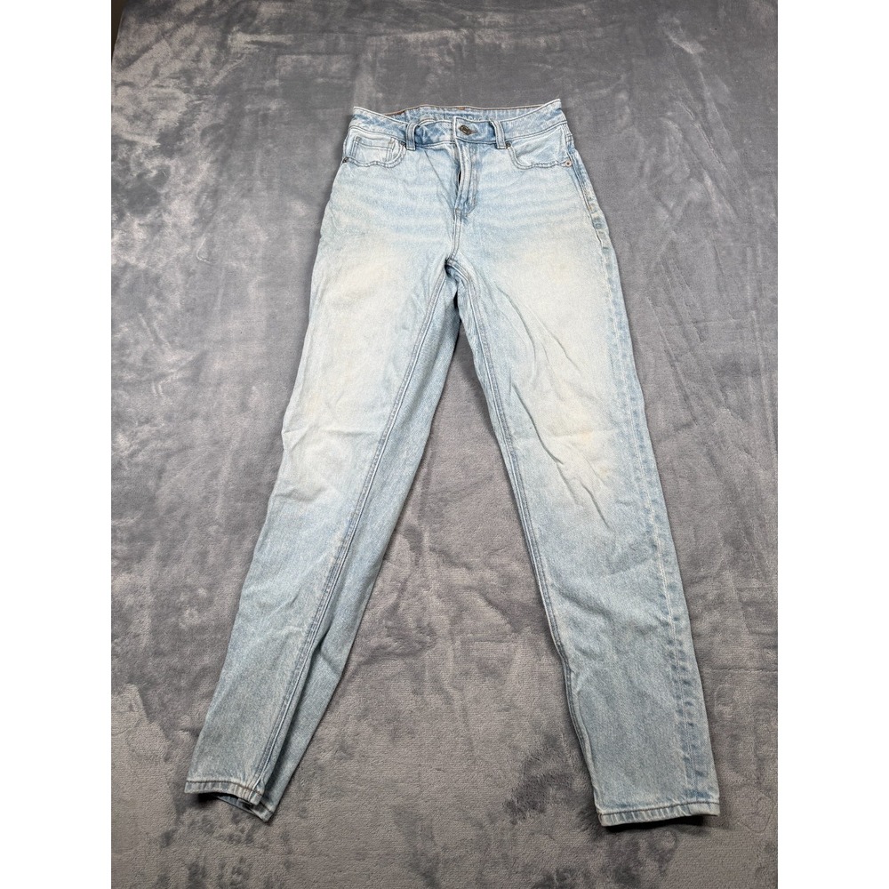 American Eagle Outfitters Strigid Mom Jeans Women 0 Blue Denim Cotton Skinny Leg